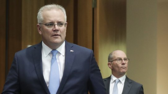 Prime Minister Scott Morrison and Acting Chief Medical Officer Professor Paul Kelly.