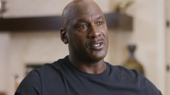 Michael Jordan in a scene from 'The Last Dance' documentary.