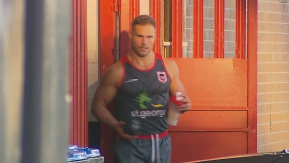 Jack de Belin training on Thursday.