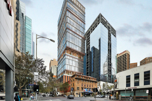 An artist’s render of the proposed Comedy Theatre redevelopment.