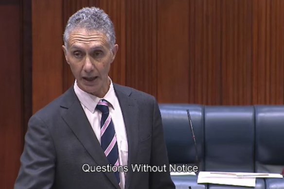 Education Minister Tony Buti in Parliament today. 