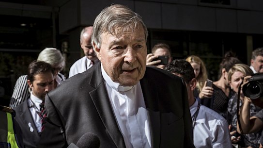 Cardinal George Pell leaves the County Court on December 11, 2018, after being found guilty of sexually assaulting two choirboys in 1996. 