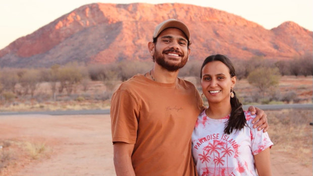 Cyril Rioli and Shannyn Ah Sam-Rioli.