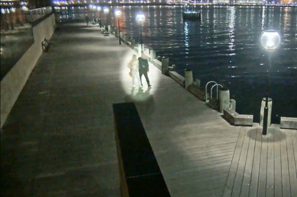 The man and woman, captured on CCTV 