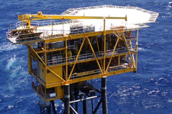 Santos operates the John Brookes gas platform off the WA coast.