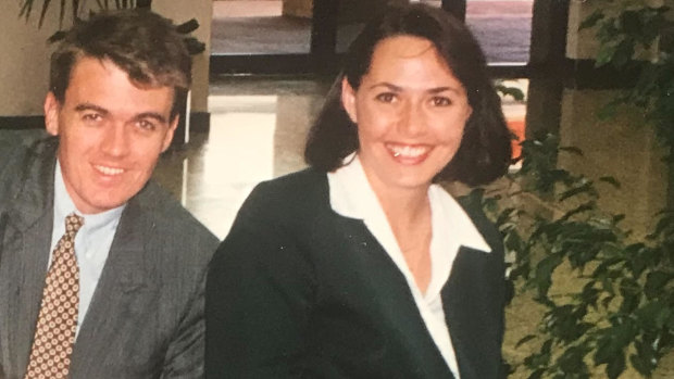 Michael Rowland and Lisa Millar as young political reporters covering the 1996 federal election.