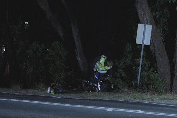 Detectives combed the scene for evidence as both men were hospitalised.