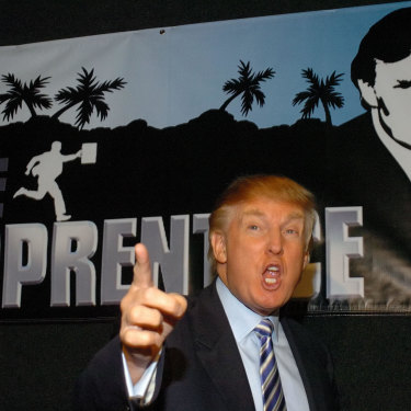 ''You're fired'': Donald Trump spruiks The Apprentice in 2006. 