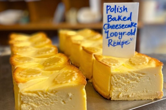 Polish baked cheesecake at St Kilda stalwart Monarch Cakes.
