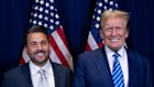 Nick Adams and US president Donald Trump