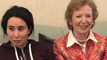 ‘I was absolutely stunned,’ said ex-Irish president Mary Robinson after the picture of her with Latifa emerged. 