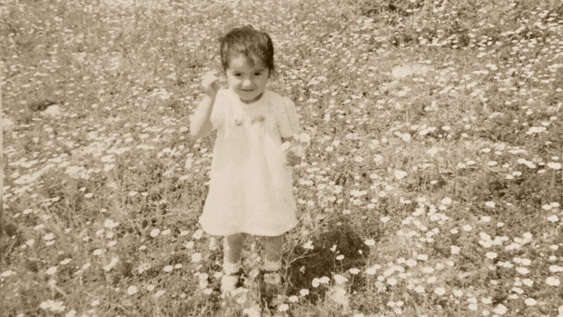 Ilkin, aged two, in Safranbolu wearing a dress made by her grandmother.