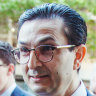 Dr Munjed Al Muderis and his barrister Sue Chrysanthou, SC (left), and partner Claudia Roberts.