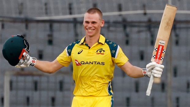 Cooper Connolly raised his maiden century in international cricket.