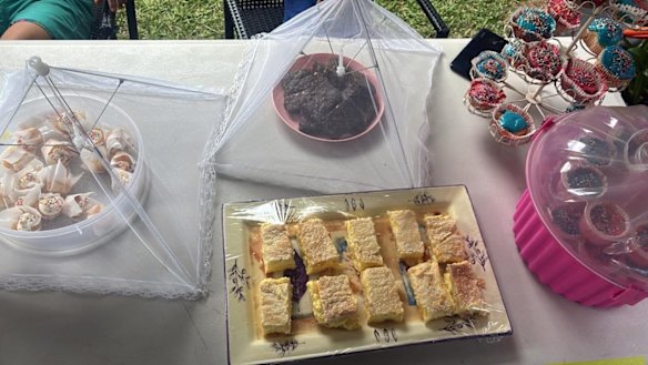 An image of the goods for sale at the Stothard’s bake stall.
