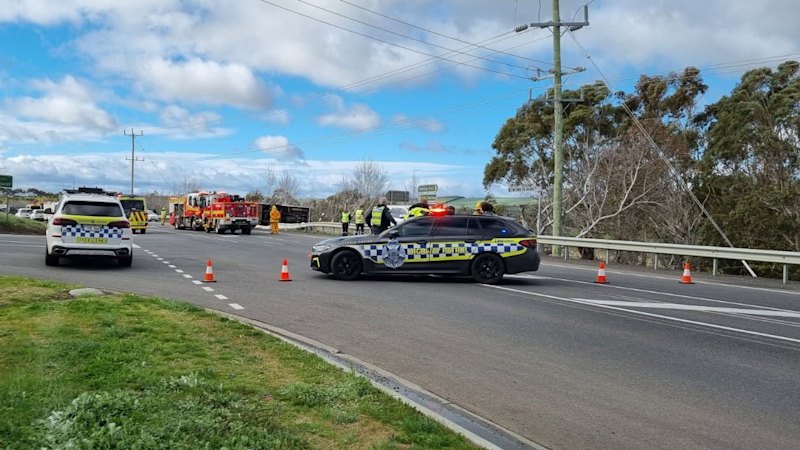 Stonehaven bus crash live: One child dead, at least 12 children in hospital after school bus rollover west of Geelong
