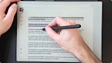 Writing, typing, highlighting and erasing all feels satisfying with the tablet.