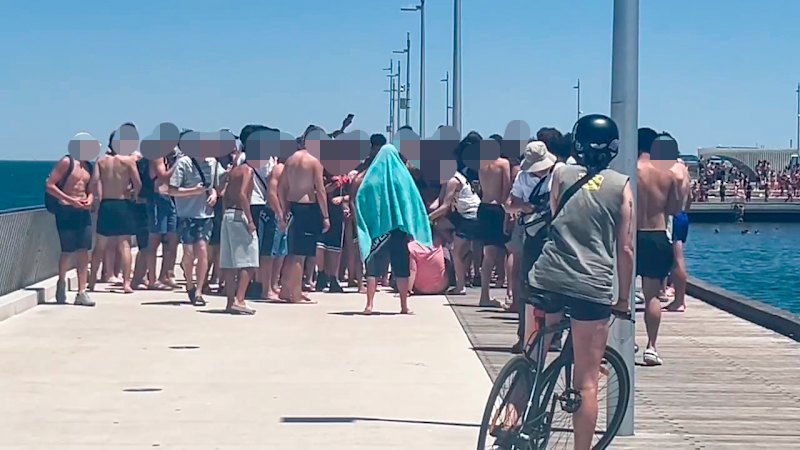 Teen charged with assault after tourist’s arm broken at St Kilda Pier