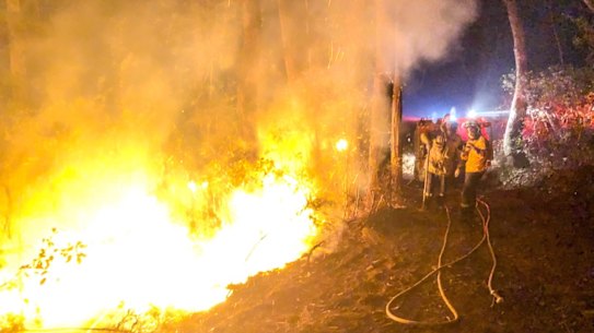 Firefighters worked through the night to contain a back burn that got out of control at Mt Wilson in NSW’s Blue Mountains. 