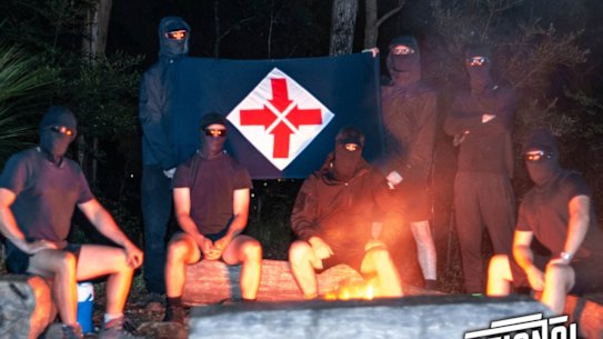 Members of the Australian neo-Nazi group National Socialist Network.