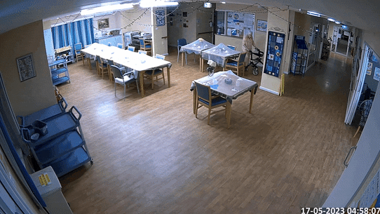 Clare Nowland, 95, inside the Yallambee Lodge at Cooma. 