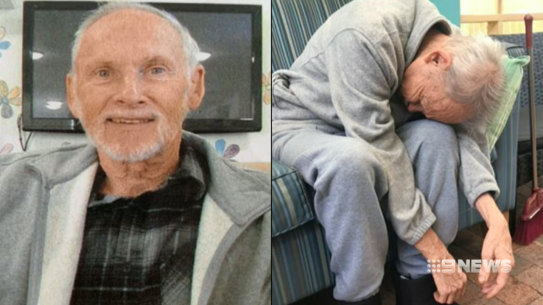 Terry Reeve is suing an aged care home for restraining him for up to 14 hours a day.