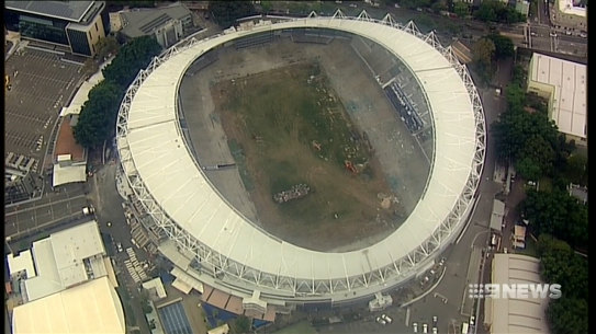 The Moore Park stadium is being torn down, and its demolition is becoming a red hot political issue. 
