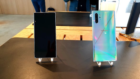 The Aura Glow version of the Note10+ has a mesmerising finish.