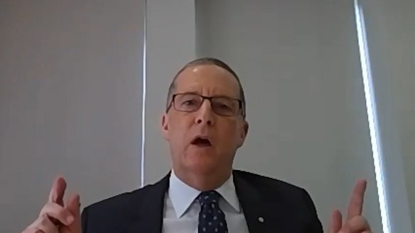 Department of Premier and Cabinet secretary Chris Eccles testifies to the Coate inquiry.