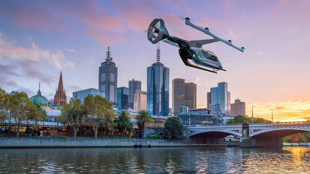 Uber expects to offer commercial flying taxis in Melbourne by 2023.