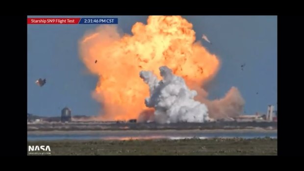 SpaceX’s second Starship test flight ends in another fireball.