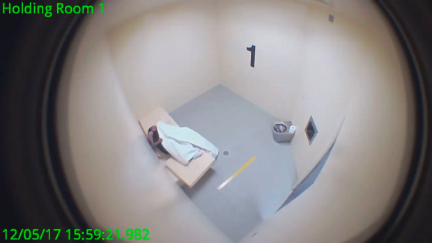 Ms Day alone in her cell.