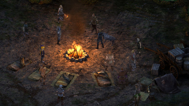 Camping to restore your health is one of the charms of Pillars of Eternity.