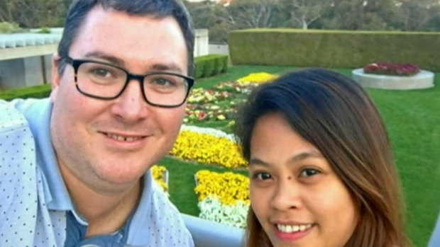 Nationals MP George Christensen married April Asuncion in October.