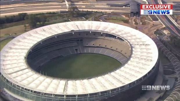 Cauldron: Optus Stadium will host the A-League grand final on Sunday.