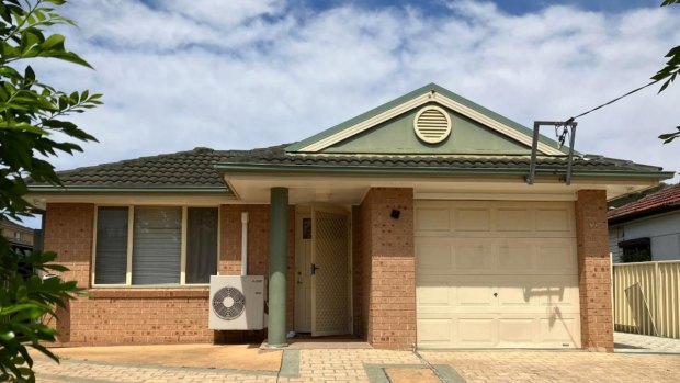 The house in Juno Parade, Greenacre, where the alleged murder took place.