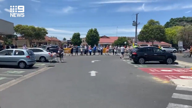 Supermarket queues are stretching into car parks.