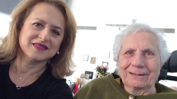 Christine Golding and her mother Efraxia at St Basil's Home for the Aged.