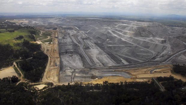 The Warkworth open-cut coal mine near Bulga in the Hunter Valley.