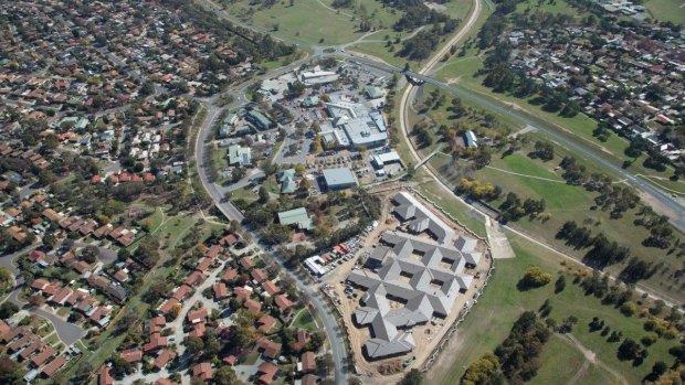 An aerial of Calwell. The government wants community feedback on its draft variation into the group centre. 