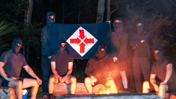 Members of the Australian neo-Nazi group National Socialist Network.