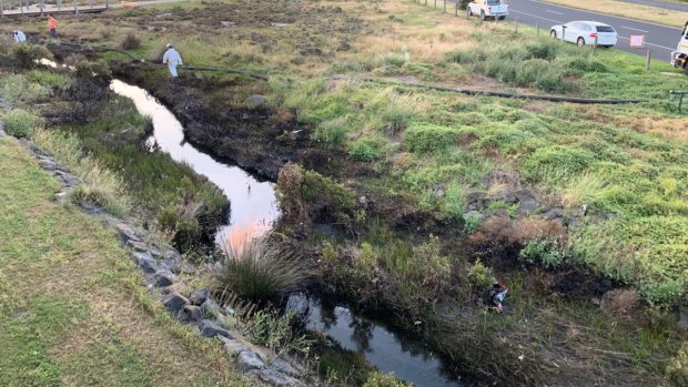 The Paisley Challis Drain was heavily contaminated on Tuesday. 