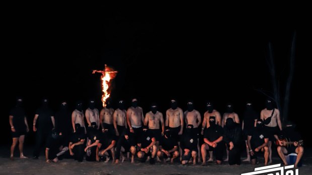 Thomas Sewell’s National Socialist Network at a gathering in the Grampians.