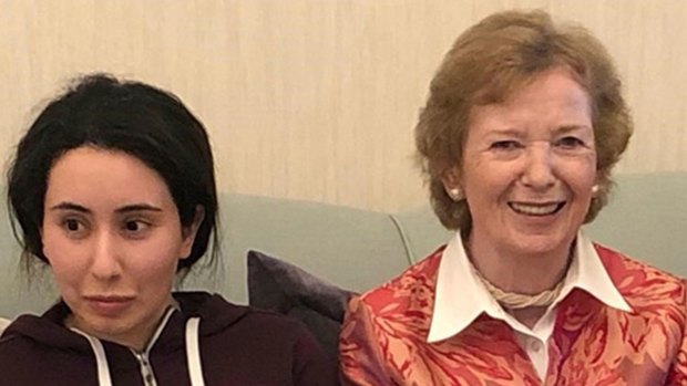 ‘I was absolutely stunned,’ said ex-Irish president Mary Robinson after the picture of her with Latifa emerged. 