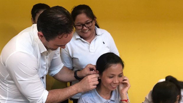 Brisbane Audiologist Andrew Campbell wants to send as thousand second-hand hearing aids to Cambodians with hearing issues.