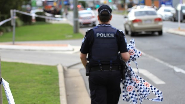 A crime scene has been declared after two men were shot on the Gold Coast in broad daylight. 
