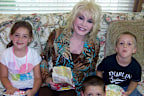Dolly Parton with her nieces and nephews