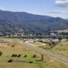 A view of the landing strip at Mount Beauty airport.