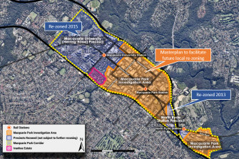 Up to 7650 new dwellings are slated for a 170-hectare area of Macquarie Park identified in the draft plans as an ‘investigation area’.