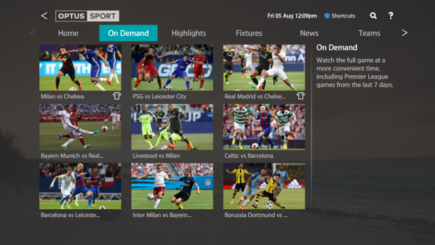 Fetch TV's Optus Sport app offers every EPL match live this season.